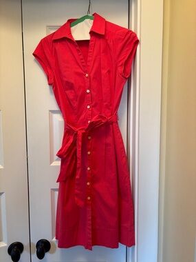 Banana Republic Button-Front Shirt Dress with Waist Tie